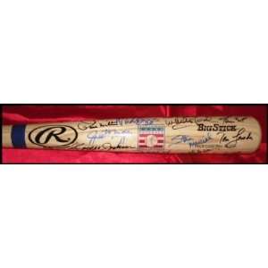  Hall of Fame Signed Logo Baseball Bat   Autographed MLB 