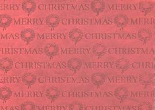 RED SCRIPT CHRISTMAS GIFT WRAPPING PAPER  Large 30 Roll  