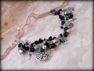Goddess And The Weaver charm bracelet wicca pagan goth  