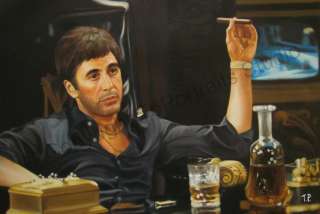 Scarface Tony Montana DVD Canvas Photo Oil Art Painting  