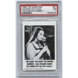  Yvonne De Carlo Lily Munster 1964 Trading Card Graded NM7 