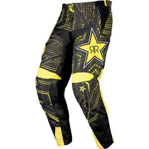   Licensed MSR Mens Dirt Bike Motorcycle Pants   Black/Yellow / Size 32