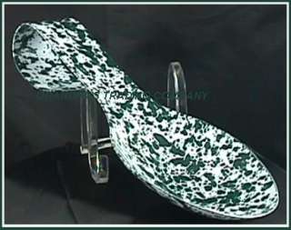 offer a green and white marbleized spatter ware granite ware spoon