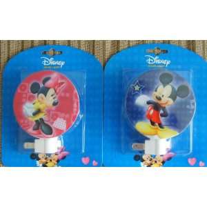  Disney Night Lights Micky Mouse and Minnie Mouse 2 pack 