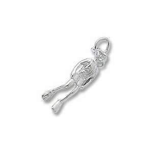  Scuba Diver Charm in Sterling Silver Jewelry
