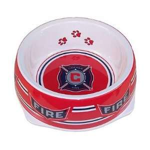  MLS Dog Bowl Team Chicago Fire, Size Small (3 H x 9 W 