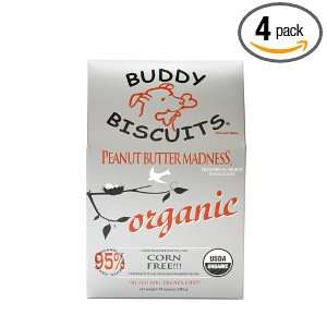 Cloud Star Organic Buddy Biscuits Dog Treats, Peanut Butter Madness 