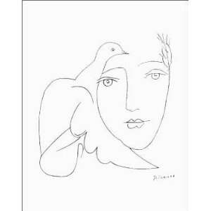  Face, Dove by Pablo Picasso   28 x 22 inches   Fine Art 