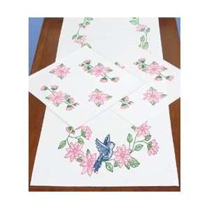  Jack Dempsey Stamped Dresser Scarf & Doilies Perle Edge 3 