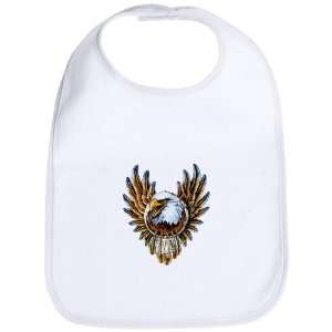  Baby Bib Cloud White Bald Eagle with Feathers Dreamcatcher 