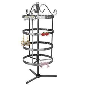   Silver Color Rotating Earring Organizer Display Stand