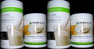 New Herbalife Lot of 2 750g F1 Nutrition Shake & 2 Personal Protein 