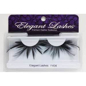  Elegant Lashes F404 Premium Black Feather False Eyelashes Beauty