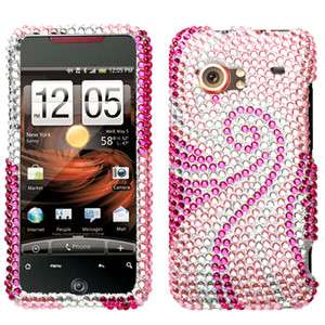 For HTC Incredible ADR6300 Phone Phoenix Tail Full Bling Stone Hard 
