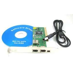   IEEE1394 iLink PCI Controller Card W/ Free 6 to 4pin firewire cable