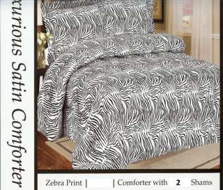 KING Bed in a Bag 3 pc. Comforter Bedding Set   Zebra  
