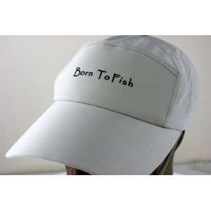  Born to Fish fishing shading cap hat with wide brim and 
