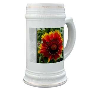  Stein (Glass Drink Mug Cup) Blanket Flower (like Daisy or 