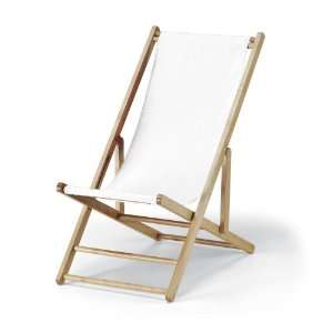   Casual Cabana Beach Folding Chair, White Patio, Lawn & Garden