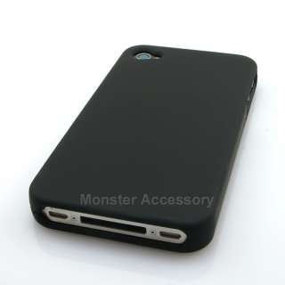 ULTRA Slim Black Hard Rubber Case iPhone 4 Accessory  