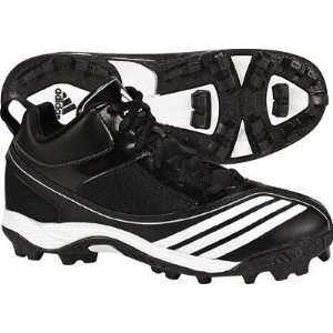   Blk/Wht Mid Molded Football Cleat   Molded Cleats
