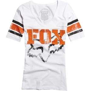   Fox Racing Womens Trick Football T Shirt   X Large/White Automotive