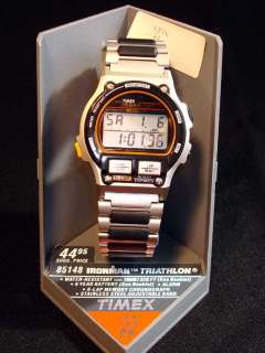 NOS Timex Ironman Triathlon 85148 Digital Wristwatch Watch Stainless 8 