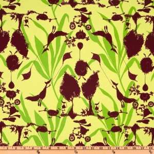  44 Wide Tina Givens Opal Owl Magical Forest Green Fabric 