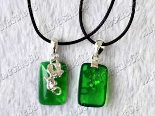 FREE 30pcs square imitate jade pendant cord necklace  