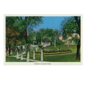  Galena, Illinois, View of the Pergola in Grant Park 