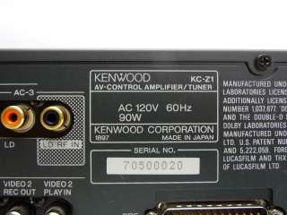 KENWOOD KC Z1 5.1 HOME THEATER AV AUDIO CONTROL POWER PRE AMP 