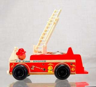 Fisher Price Red Fire Engine Truck Preschool Toy 1968  