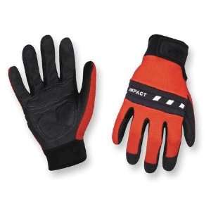   Gloves Impact Glove,Gel Palm Pad,Red/Blk,M,Pr