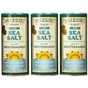 Alessi Fine Sea Salt, 24 oz, 3 pk  Grocery & Gourmet Food