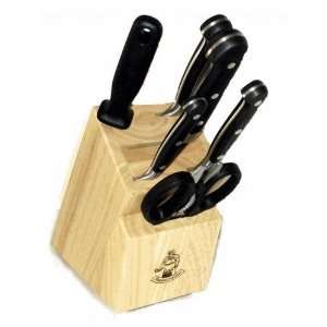  Knife Set with Wood Block. Fully forged German Knife Steel. Kitchen