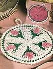 Crochet Pattern Kitchen Decor Rose shaped Pot Holder  