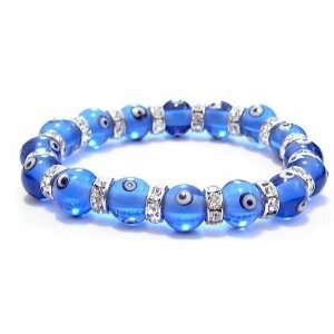  Greek Glass Beads Evil Eye Bracelet 