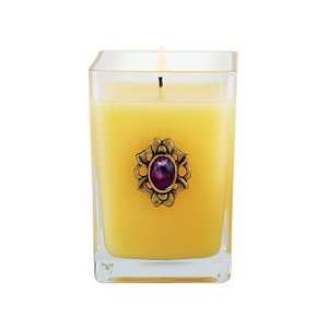   Tea & Pear Medium Glass Cube Candle by Aromatique