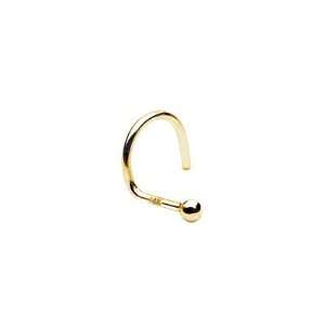  Nose Stud 14k Solid Gold with Ball Head   NS01G Jewelry