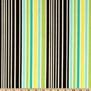  44 Wide Feelin Groovy Thin Wide Stripe Blue Fabric By 