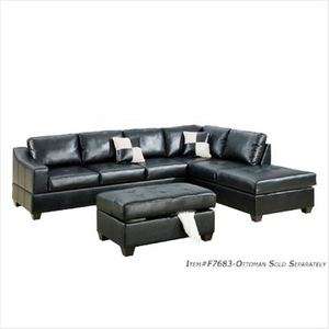   Jaxson Two Piece Reversible Sectional Sofa Bonded Leather Match  