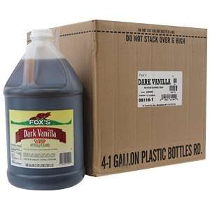 Foxs Vanilla Snow Cone Syrup 4  1 Gallon Containers / CS