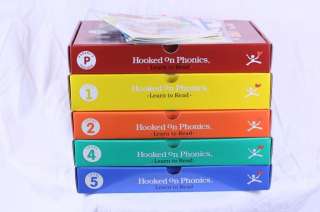 Hooked on Phonics Learn To Read Levels 1 5 w/Parent Box EUC Some NEW 