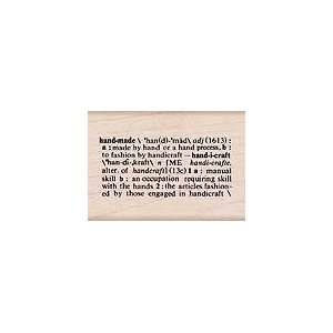   Handmade Definition Wood Mounted Rubber Stamp (C4787) Arts, Crafts
