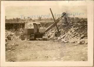 1940s Lima Paymaster Type 34 Power Shovel Turning over Wrecked Truck 