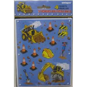  Construction Sticker Sheets 4ct. Toys & Games