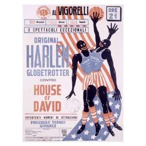  Harlem Globetrotters House of David Sports Giclee Poster 
