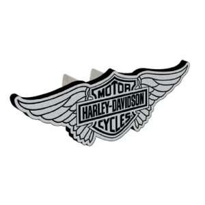 Harley Davidson® Wing Hitch Plug Cover   Brushed Finish. Solid Metal 