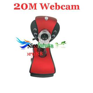 20.0 Mega USB 6 LED Webcam Web Camera PC Laptop+Mic pho  
