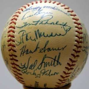 1956 Cardinals Team 26 SIGNED ONL Giles Baseball JSA   Autographed 